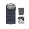 PETITE&MARS Zimní set fusak Jibot 3v1 + rukavice na kočárek Jasie - Charcoal Grey