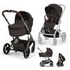 Kočárek 2v1 Cybex BALIOS S LUX + skládací korbička Cot Fold - Chocolate Brown 2026