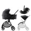 Kombinovaný kočárek Britax Rio + hluboká korba + autosedačka Baby-Safe PRO - Style Carbon Black