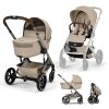 Kočárek 2v1 Cybex BALIOS S LUX + skládací korbička Cot Fold - Almond Beige 2026