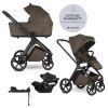 EASYWALKER Zoey Go kombinovaný kočárek 3v1 + Cybex Aton B2 + Base One - Chestnut Brown