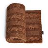 Pletená deka Jasmine 80x105cm - Choco