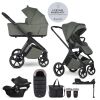 EASYWALKER Zoey Go kombinovaný kočárek set 4v1 XXL limited + Cybex Aton B2 + Base One - Mineral Green