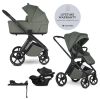 EASYWALKER Zoey Go kombinovaný kočárek 3v1 + Cybex Aton B2 + Base One - Mineral Green