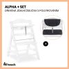 ŽIDLIČKA HAUCK ALPHA+ set 2v1 s polstrováním - White/Melange charcoal