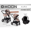 Kočárek MOON AURA kombi set 3v1 - Sand Melange