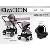 Kočárek MOON AURA kombi set 3v1 - Stone Melange