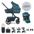 Kombinovaný kočárek Easywalker Harvey5 Premium set XXL Jade Green + CYBEX Aton B2 i-Size + Isofix základna
