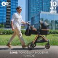 Kočárek kombinovaný KINDERKRAFT Esme Pro 3v1 - Moonlight Grey