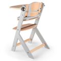 Jídelní židlička Kinderkraft Enock - Grey wooden s vložkou