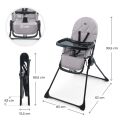 Židlička jídelní KINDERKRAFT Binci - Grey