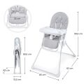 Židlička jídelní KINDERKRAFT Binci - Light Grey