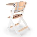 Jídelní židlička Kinderkraft Enock - White wooden s vložkou