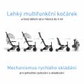Multifunkční kočárek smarTrike Traveler - Blue