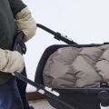 Voksi rukavice na kočárek Stroller Mittens - Green light grey