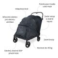 Kočárek pro psy Wonderfold Pet PFL do 45 kg, black