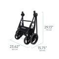Kočárek + přepravní taška pro psy 2v1 Wonderfold Pet P3 do 22,7 kg, Jet black