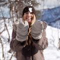 Rukavice na kočárek Voksi Stroller Mittens - Limited chocolate snow 