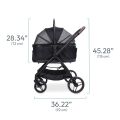 Kočárek + přepravní taška pro psy 2v1 Wonderfold Pet P3 do 22,7 kg, Jet black