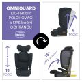 Asalvo OMNIGUARD iSize sklápěcí autosedačka 100-150 cm - black