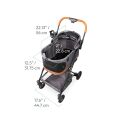 Kočárek+autosedačka+přepravka pro psy 3v1 Wonderfold Pet P2 do 9 kg - Graphite grey