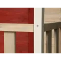 Dětský zahradní domeček s houpačkou, skluzavkou i pískovištěm