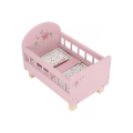 Little Dutch Postýlka pro panenky dřevěná s peřinkou Pink