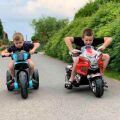 Dětská elektrická motorka Baby Mix POLICE - Červená
