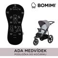 Bomimi Ada univerzální paměťová podložka do kočárku - MEDVĚD black