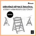ŽIDLIČKA HAUCK ALPHA+ set 2v1 s polstrováním - Grey