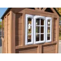 Dětský dřevěný zahradní domek se skluzavkou 