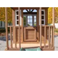 Dětský dřevěný zahradní domek se skluzavkou 
