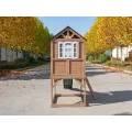 Dětský dřevěný zahradní domek se skluzavkou 