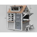 Dětský dřevěný zahradní domek ELINELI Vintage