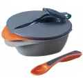 Tommee Tippee misky pro snadné nabírání Explora s víčkem a lžičkou, 2 ks 