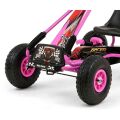Dětská šlapací motokára Go-kart Milly Mally Thor - Růžová