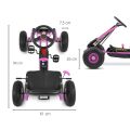 Dětská šlapací motokára Go-kart Milly Mally Thor - Růžová