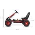Dětská šlapací motokára Go-kart Milly Mally Thor - Červená