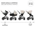 Kočárek kombinovaný KINDERKRAFT Moov 2 pěnová EVA kola 3v1 - Moonlight Grey