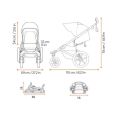 Akční set kočárek Thule Urban Glide 4-wheel - Soft Beige + pláštěnka, madlo, moskytiera
