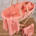 FUNNABABY Kompletní Mojžíšův koš s výbavou - Coral Pink