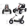 Dětská šlapací motokára Go-kart Milly Mally Thor - Bílá