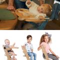 Jídelní židlička Kinderkraft Enock - Nordic Breeze s polštářem