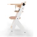 Jídelní židlička Kinderkraft Enock - White wooden s vložkou