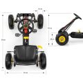 Dětská šlapací motokára Go-kart Milly Mally Thor - Černá