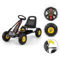 Dětská šlapací motokára Go-kart Milly Mally Thor - Černá