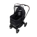 Kočárek + přepravní taška pro psy 2v1 Wonderfold Pet P3 do 22,7 kg, Jet black