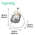 INGENUITY Houpačka pohupující hudební ™ 0m+, do 9kg - Parker