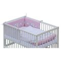 Dětská postýlka Scarlett s kompletní výbavou 120x60 cm - Toro růžová
