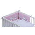 Dětská postýlka Scarlett s kompletní výbavou 120x60 cm - Toro růžová